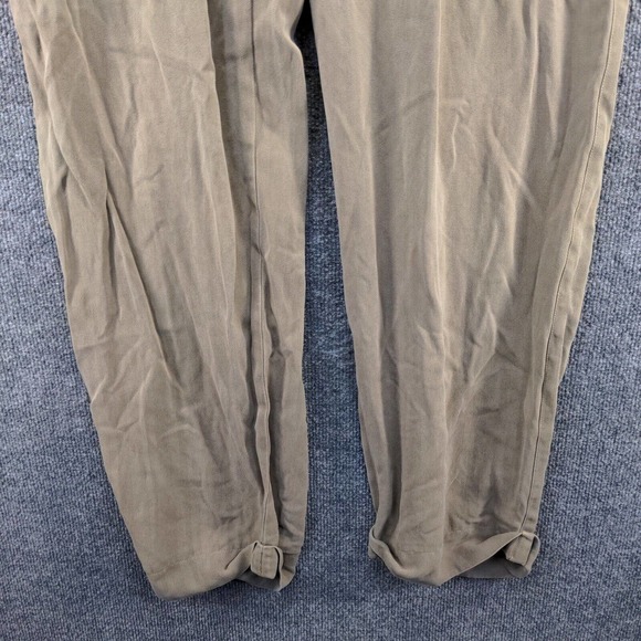 AXIS LA Men's Straight Leg Chino Pants Tan 36 Pleated Front Cuffed Hem Silk - Picture 4 of 10